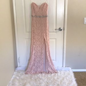 Gorgeous blush lace dress